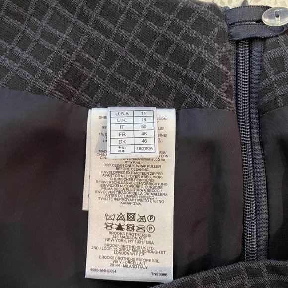 Brooks Brothers Knee Length Pencil Skirt - Black/Gray Sz. 14 - Picture 8 of 9